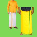 Dhoti for male (White and yellow color)